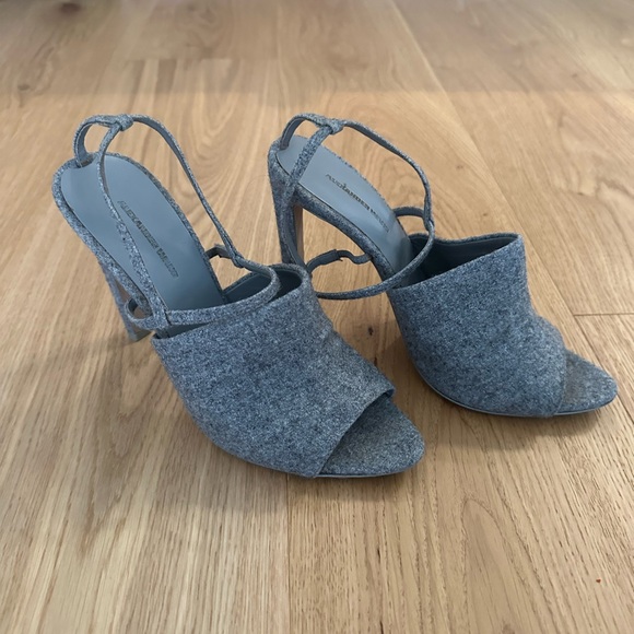 Alexander Wang Grey Heels Size 37.5 - Picture 2 of 4